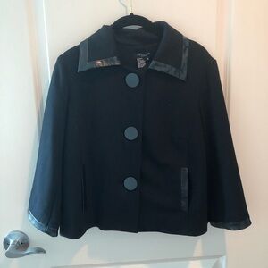 Sandro Sport Wear Black Cropped Pea Cot Size M